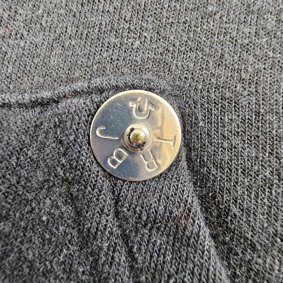 True Religion Jacket Women's Large Black Red Bleach Splatter Distressed Logo - Picture 8 of 15